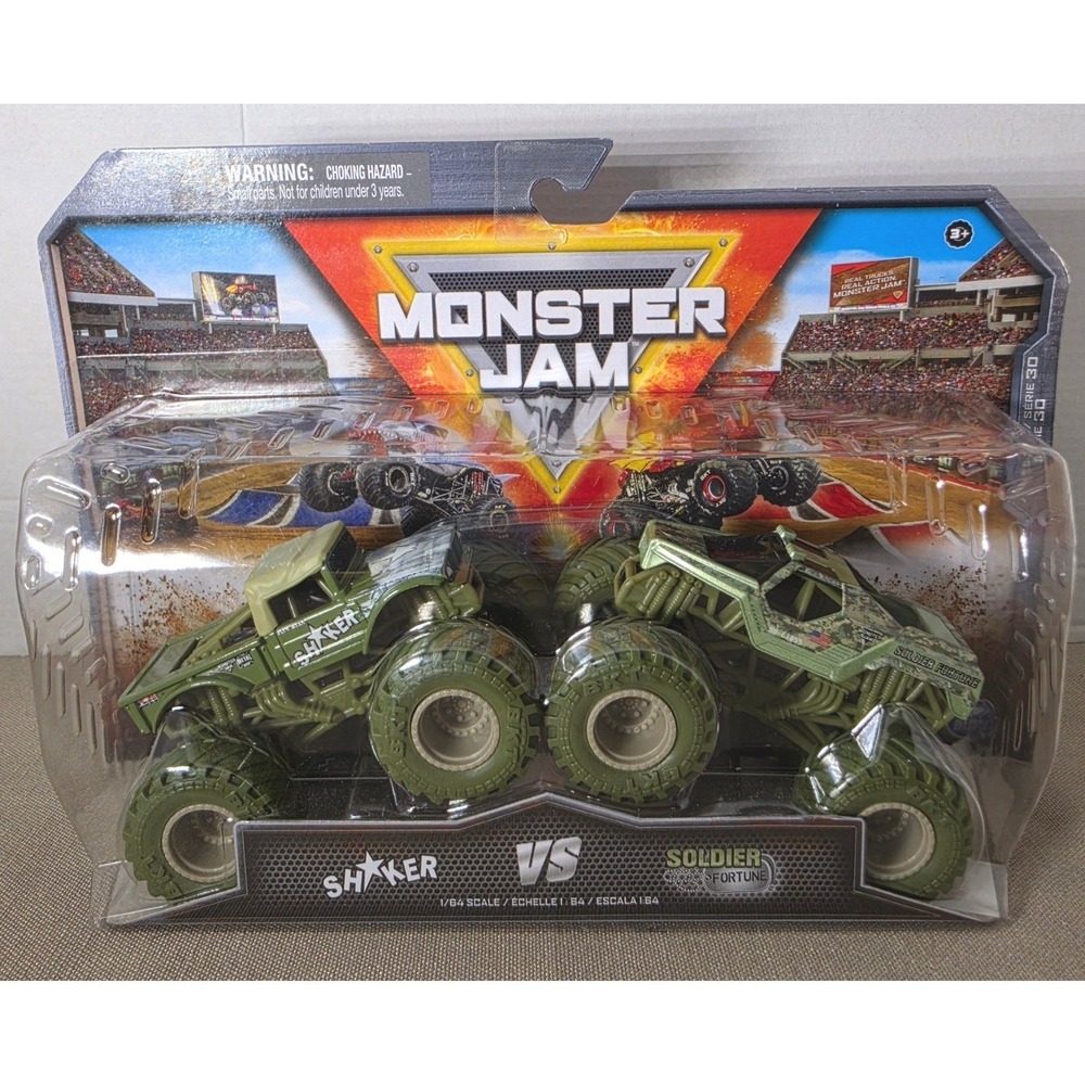 Monster Jam Series 30 Shaker vs Soldier Fortune 1:64 Die-Cast 2-Pack Spin Master